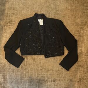 Vintage Black Beaded Evening Jacket